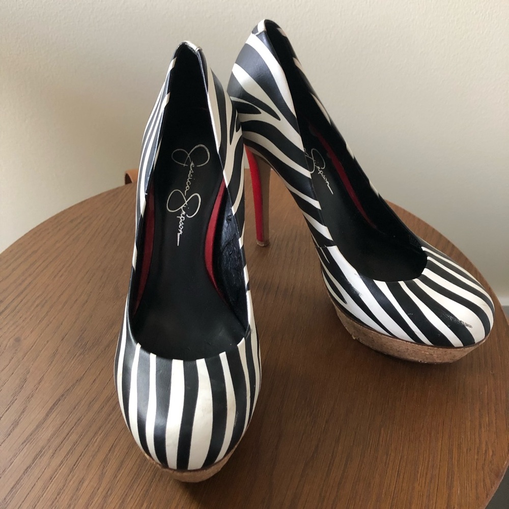 Jessica Simpson Zebra Print Heels